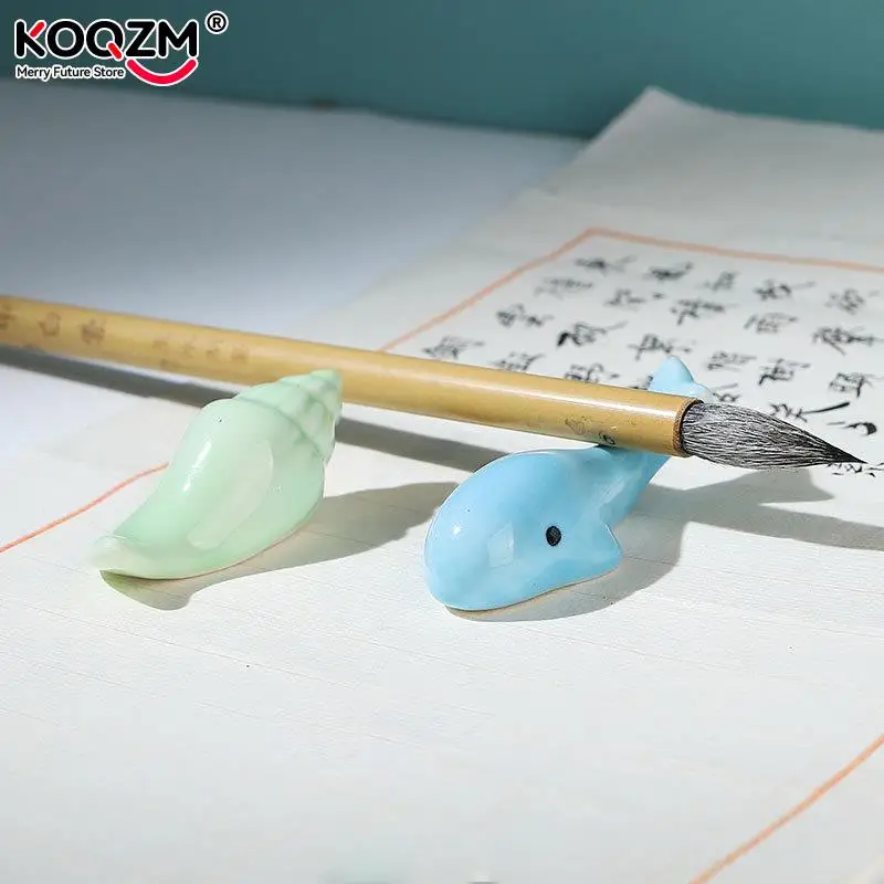 Color Palette Cute Animal Ceramic Paint Brush Pen Holder Palette