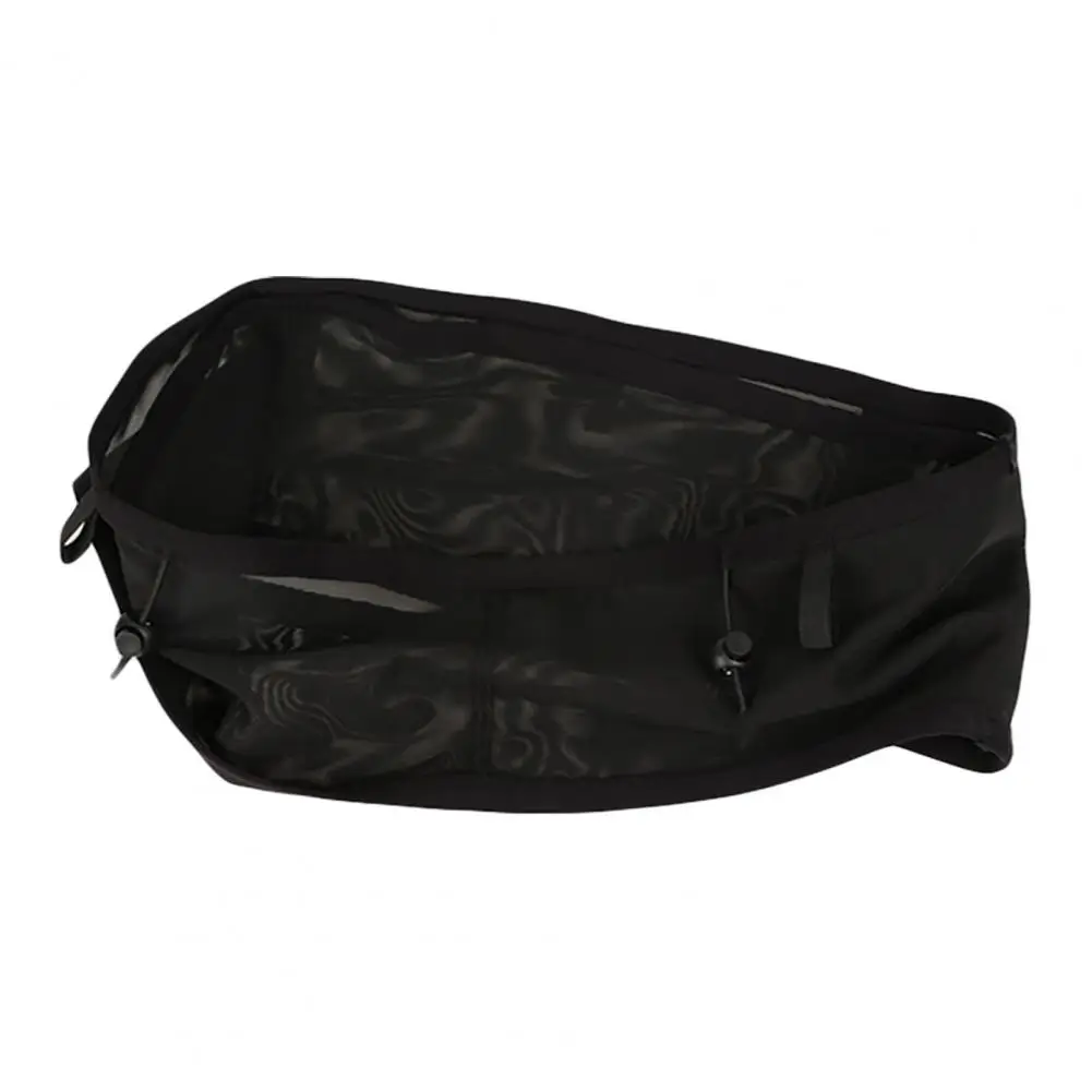 Black Waist Pack Multi Pocket Elastic Mesh Fabric Waistbag Waist Pack with Fixed Belt Fanny Pack Waistbag Mesh Fabric Waist Bags 5