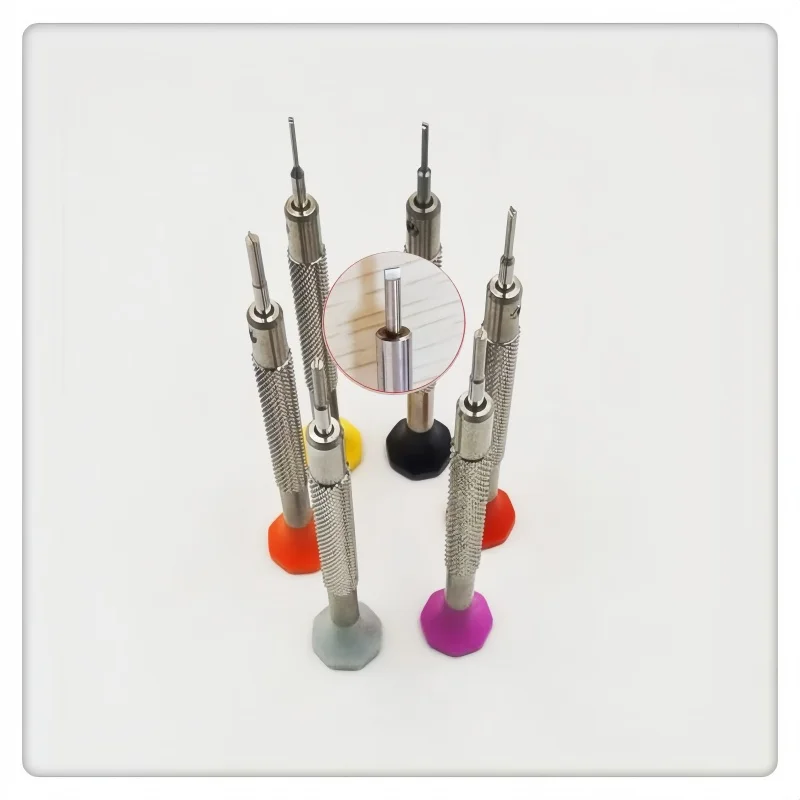 0.6mm-2.5mm 정밀 스테인레스 스틸 스크루 드라이버 시계 수리 도구 시계 보석 수리를위한 플랫 크로스 소형 스크루 드라이버