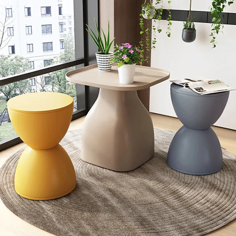 Minimalist Nordic Dressers Stool Plastic Design Apartment Shoes Changing Children Foot Stool Relax Muebles Trendy Furniture