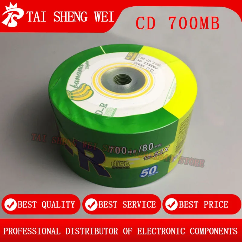 50pcs CD-R 700MB/80min CD Blank discs recordable compact disc 52x for the Backup and Storage of Data Photos Music etc