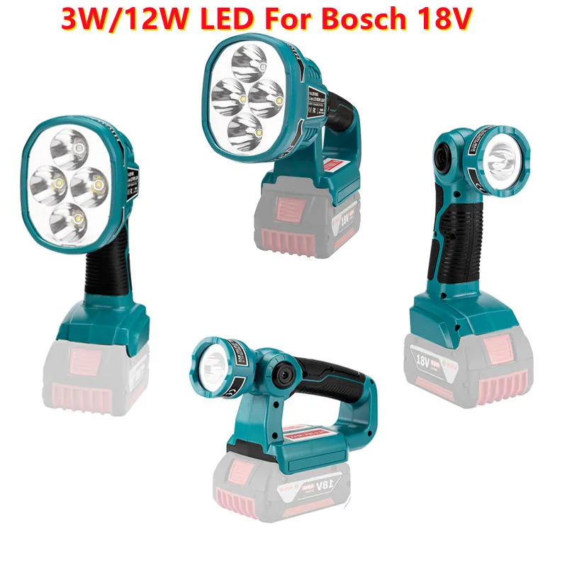 Светодиодная лампа рабочего освещения для Bosch светодиодный й-ионный аккумулятор