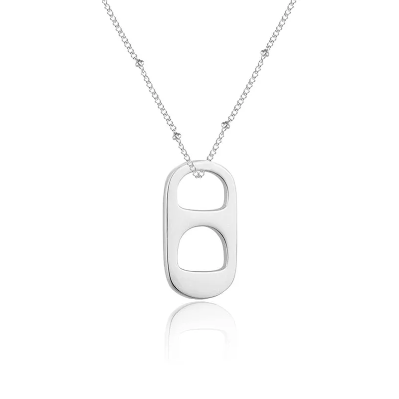 Silver Soda Tab Pop Pendant Necklace Sarah Cameron UAE | Ubuy