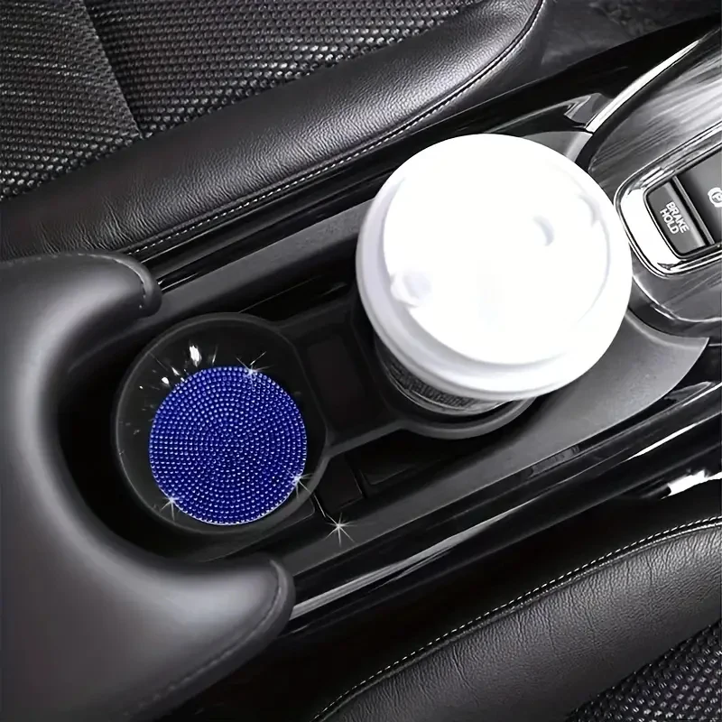 Luxury Diamond-Studded Non-Slip Car Coasters | Elegant Silicone Drink Mats