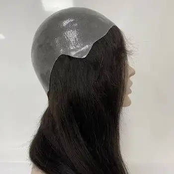 Full PU Knotted Base Human Hair Wig for Women Durable 100% Human Hair Jewish Women Wig Easy Maintain And Clean