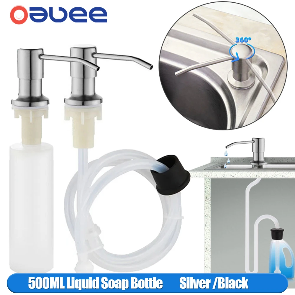 Kitchen Sink Soap Dispenser Builtin Design 500ml Liquid Soap Bottle