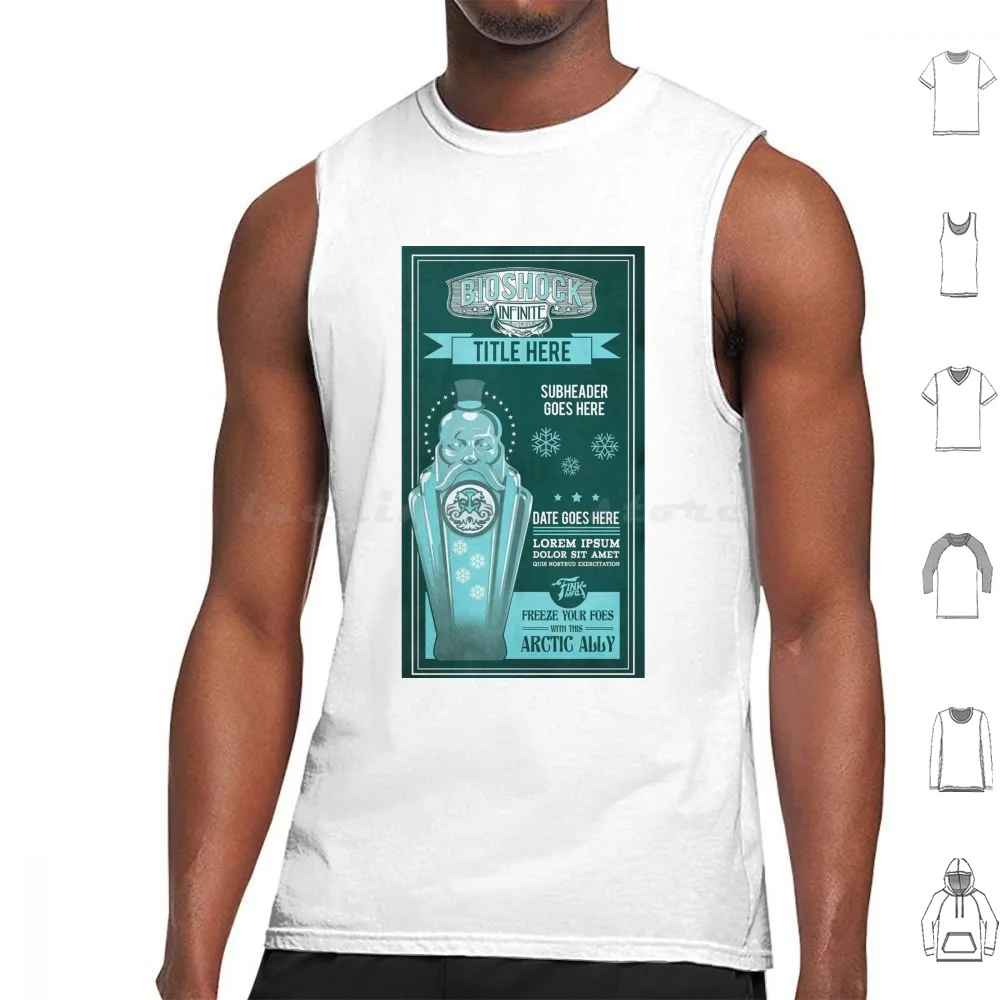 Old Man Winter Tank Tops Print Cotton Videogame Biosthock Infinite Bioshock Biosthock 2 Elizabeth City Plasmids Vigors