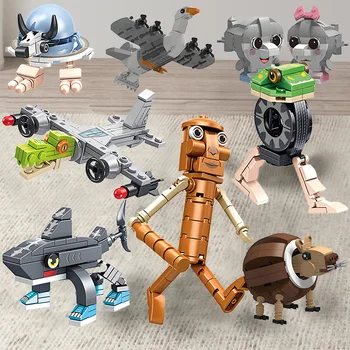 Italiano Brainrot AI Animali Building Blocks Tralalero Tralala SharkBricks TungTungTung Sahur Building Blocks Assemblaggio Giocattoli Regali 1