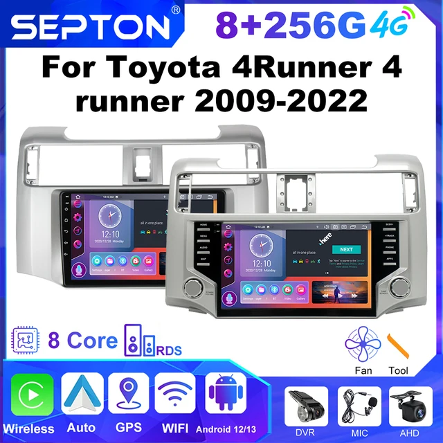 SEPTON Vehicle Audio Systems Android Car Radio Player for Toyota 4Runner 4 Runner 2009-2022 BT Car Player 2Din Navi GPS 4G 8core