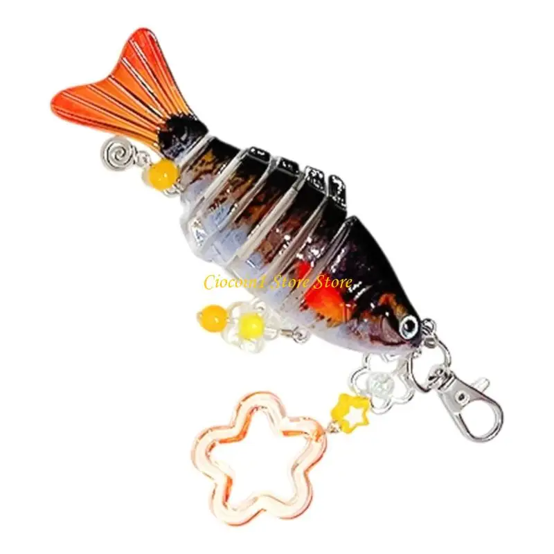 A3PC Stilvoller Retro-Fischperlen-Schlüsselanhänger, praktisches Geschenk für Freunde, Familie, Taschenanhänger – Detail 7