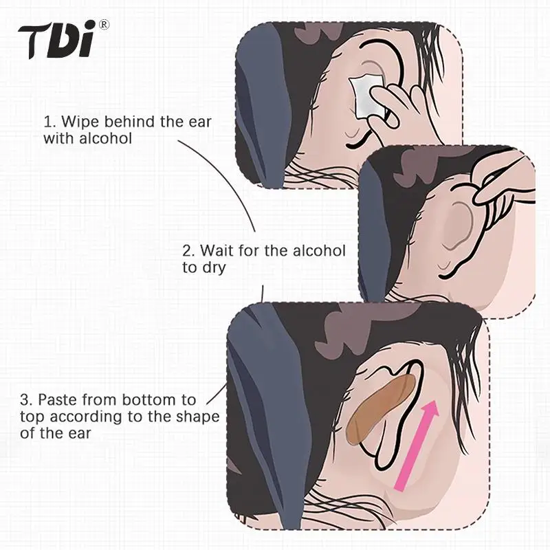 Pegatinas de oreja de elfo, chapa de orejas, corrección de oreja