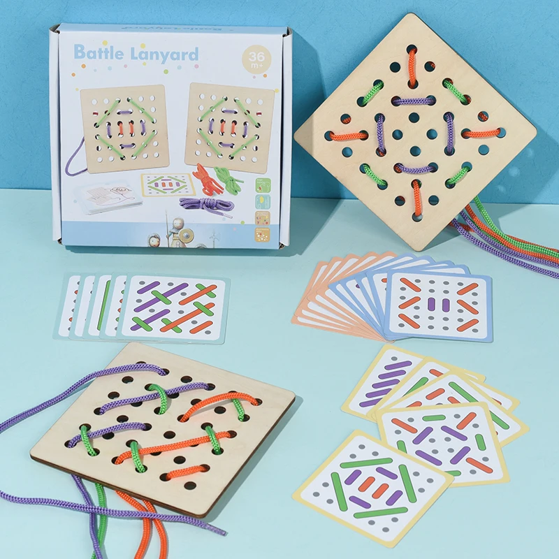 Children's Montessori Rope Pairing Game description 3