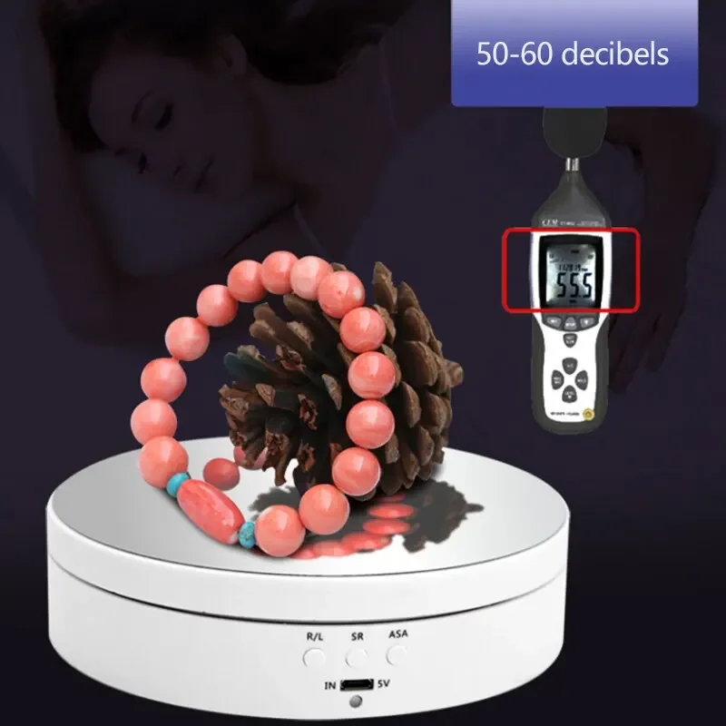 Rotating Display Stand Electric Three Speeds Adjustable Angles Smart Charging Swivelling Shot