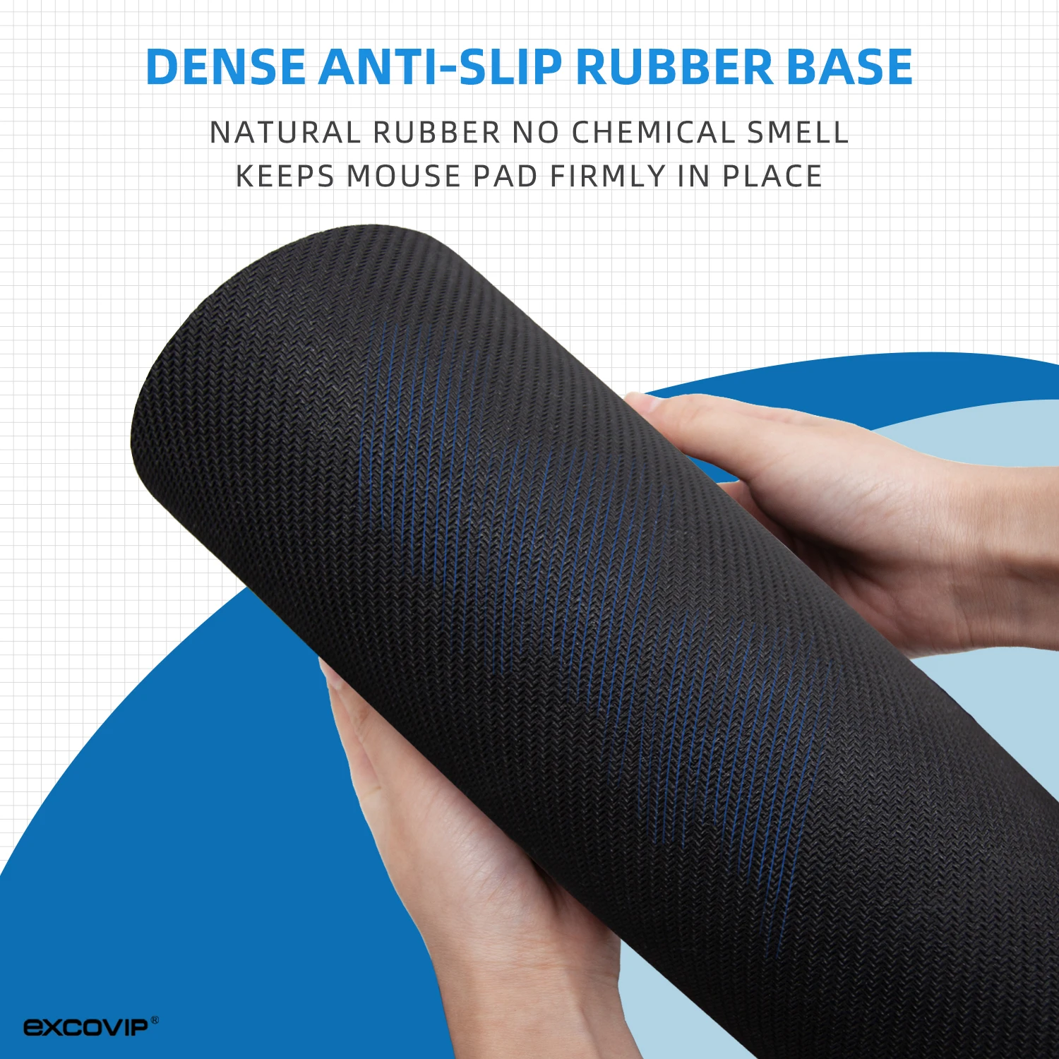 Exco Mouse Pad com Espuma de Memória Suporte de Pulso Descanso Ergonômico Confortável Escritório Mousepad Base de Borracha Antiderrapante para Computador Casa - Imagem 3