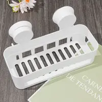 Quality Plastic Shampoo Organizer Suction Cup Bathroom Supplies Corner Storage Rack Storage Wall Basket Shower Rack 2