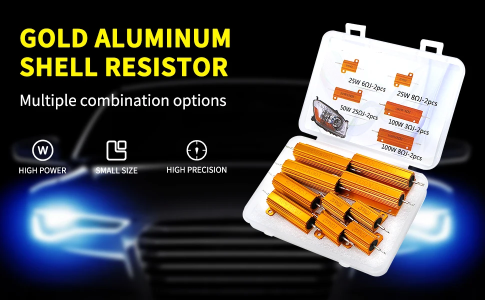 poder, resistor Wirewound, 25W, 6Ohm, 8Ohm, 50W,