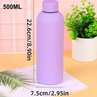 500/750ML Small Mouth Thermos Cup, Outdoor Stainless Steel Bottle, Rubber Paint Sports Kettle, Thickened Double Water Cup 2