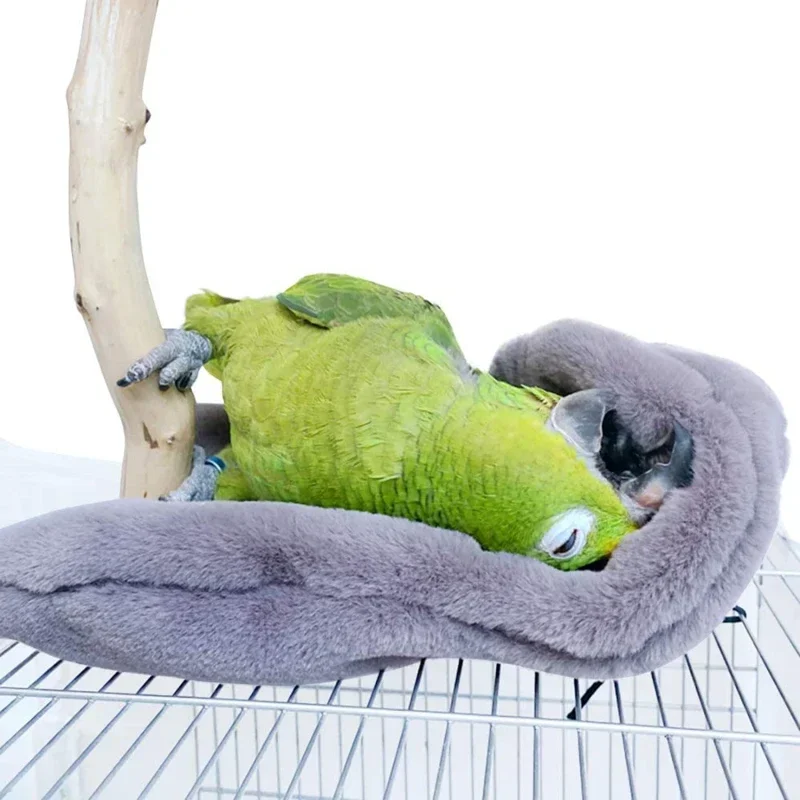 Bird Shawl Nest Winter Warm Bird Shawl Nest Corner Parrot Blanket Pet Small Animal Hanging Tent Cage Decoration For Parakeet Lovebird Cockatiel