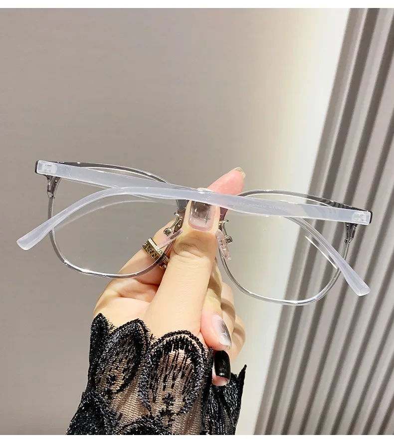 0~ -600 Myopie-Brille mit großem Rahmen, ultraleicht, Anti-Blaulicht-Finish, flache Brille – Detail 9