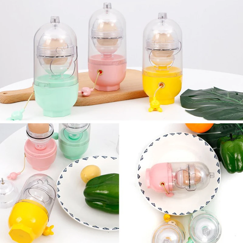 

New 1pc Egg Yolk Shaker Gadget Manual Mixing Whisk Eggs Spin Mixer Stiring Maker Puller Cooking Baking Tools Kitchen Accessories