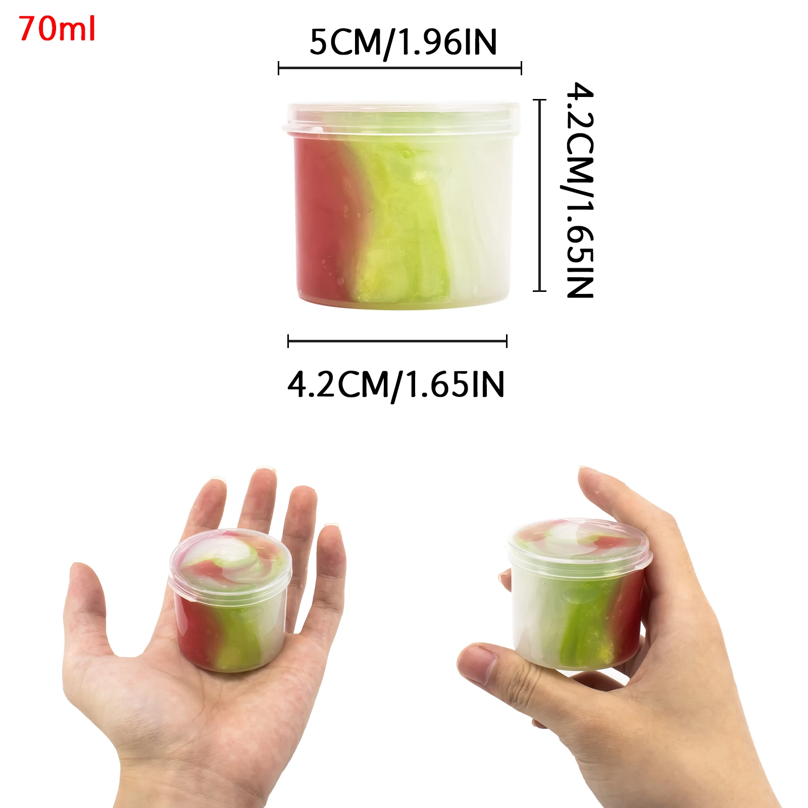 2.37oz Colorful Crystal Slime Putty Toy Kit - Super Soft Non-Sticky Pearlized Bouncy Mud for Kids Birthday Party Gift 2