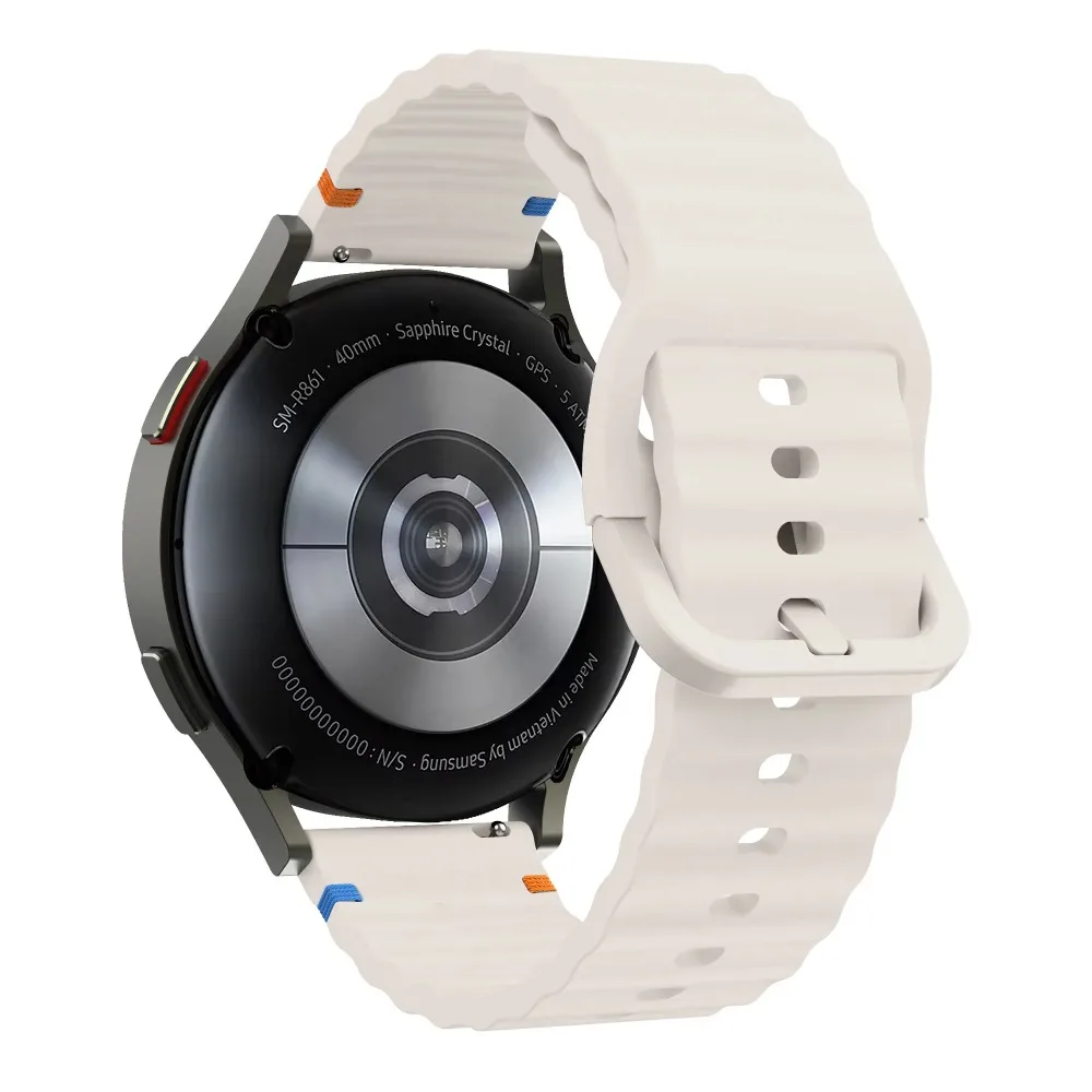 Wave Silicone Strap - Comfortable Bracelet for Smartwatches (18/20/22mm)