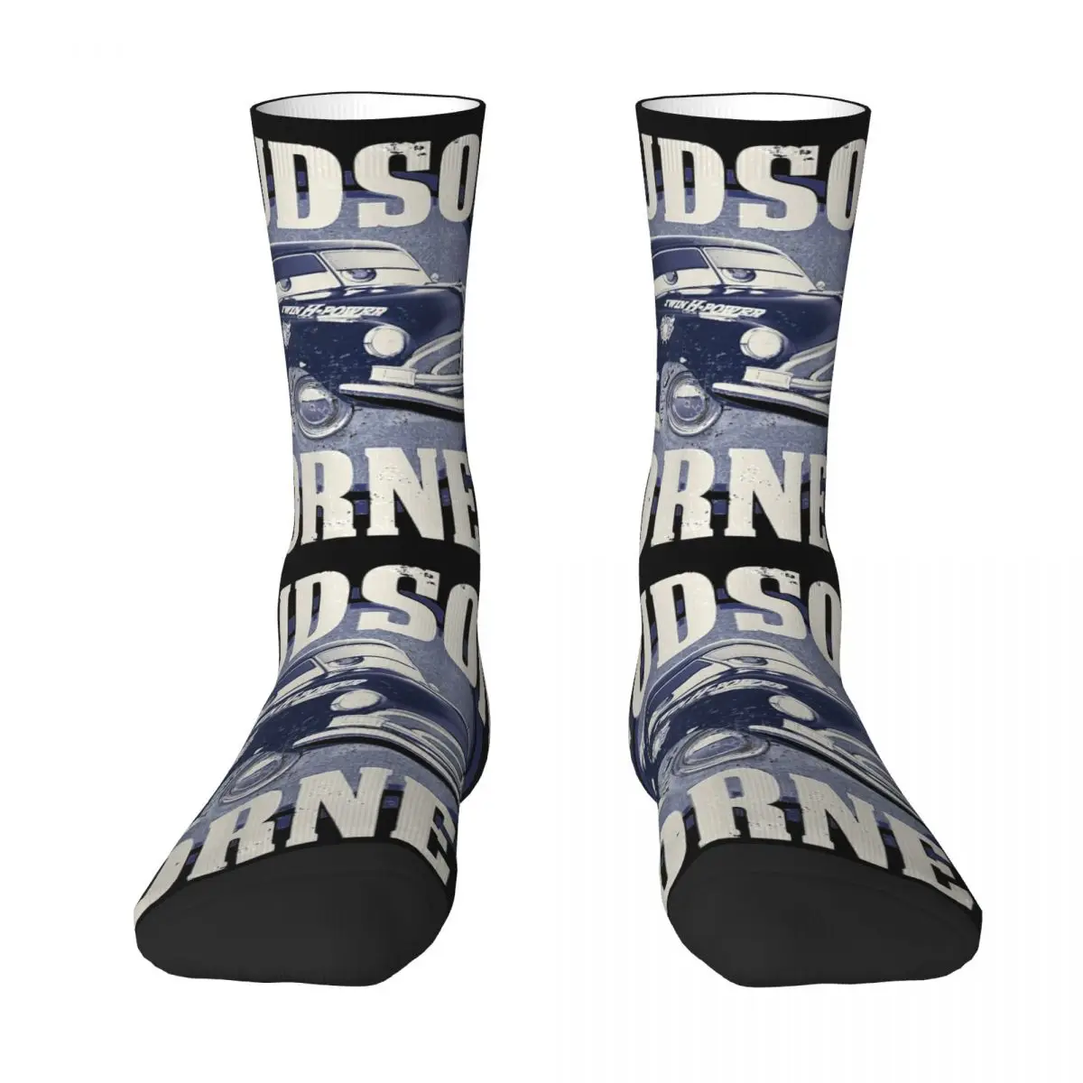 Hudson Hornet Badge Cars Socks Uomo Donna Casual Lightning Mcqueen Socks Novità Primavera Estate Autunno Inverno Calzini Regalo