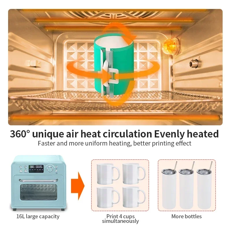 25L Auplex Mini 3d Sublimation Microwave Oven Home Heating Oven For Mug Tumbler Printing 4