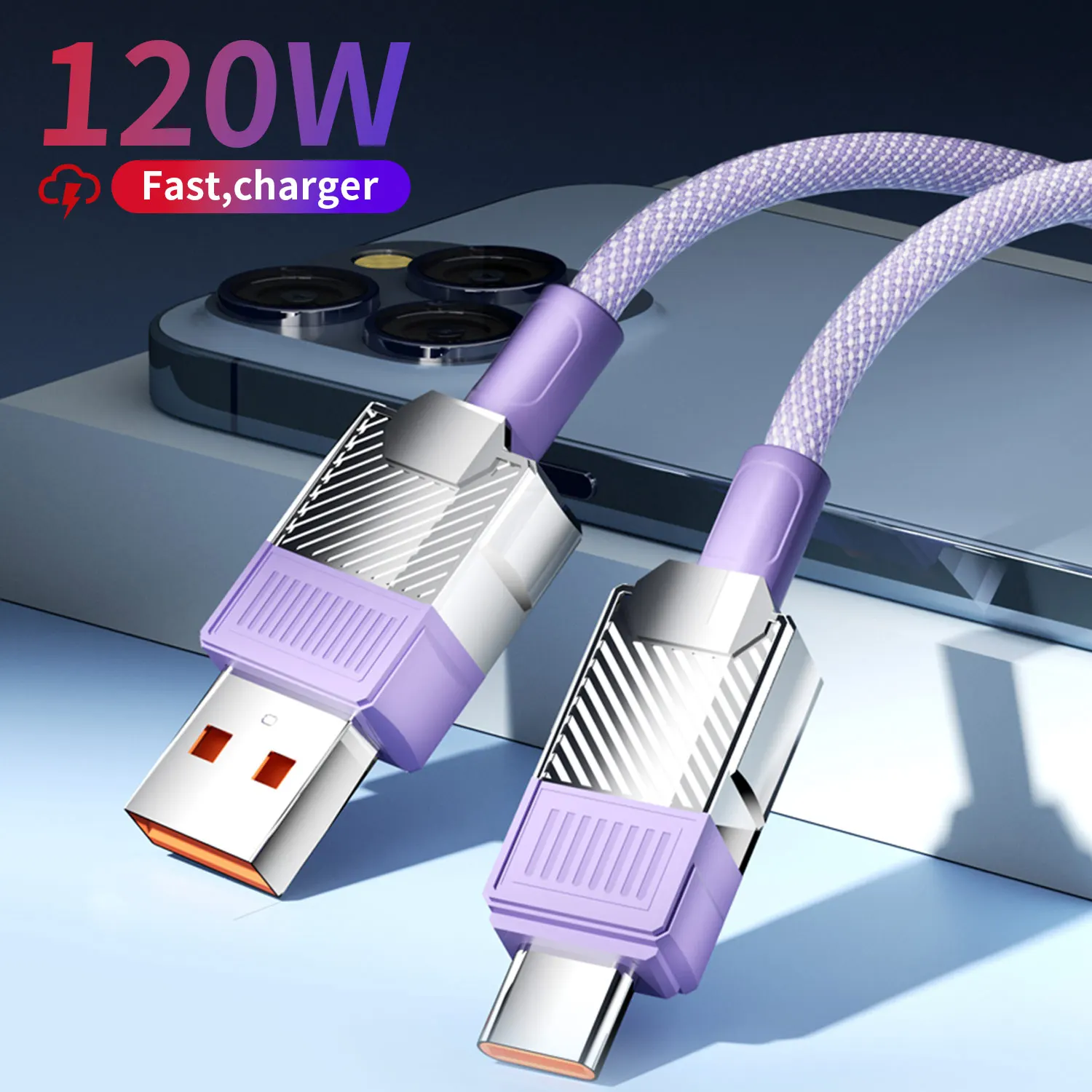 Cavo USB Type-C 2 Metri Per Xiaomi Redmi Note 9S | Ricarica Rapida E Trasferimento Dati 480Mbps