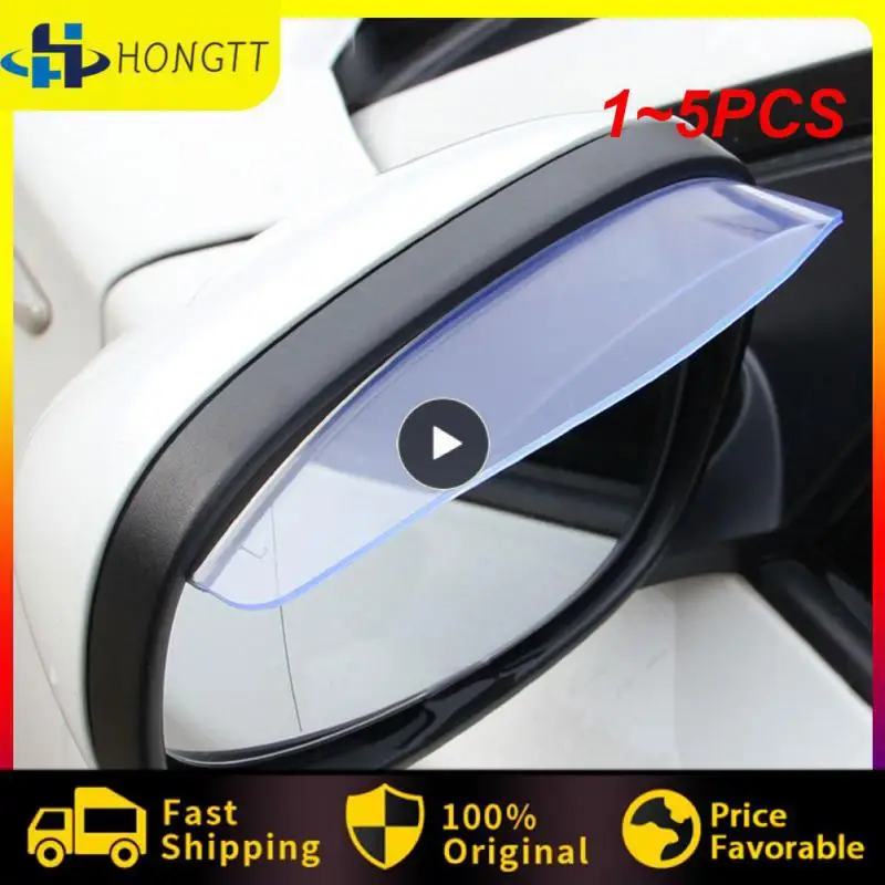 

1~5PCS Universal PVC Car Rear View Mirror Sticker Rain Eyebrow Auto Side Mirror Rain Board Shield Sunshade Snow Guard Protector