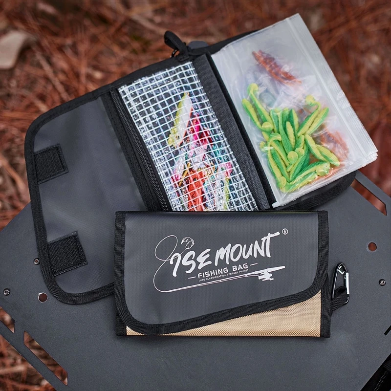 Pochette de rangement leurres souples étanche portable détachable pour pêche - organisateur appâts