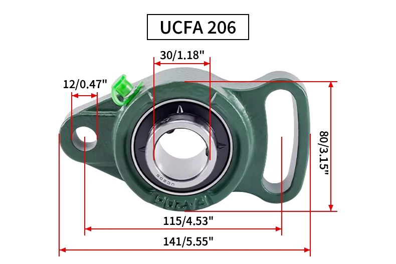 Äußeres Kugellager mit Sitz UCFA204 UCFB205 UCHA206 UCFA207 UCFB208 UCFB209 UCHA210 – Detail 8