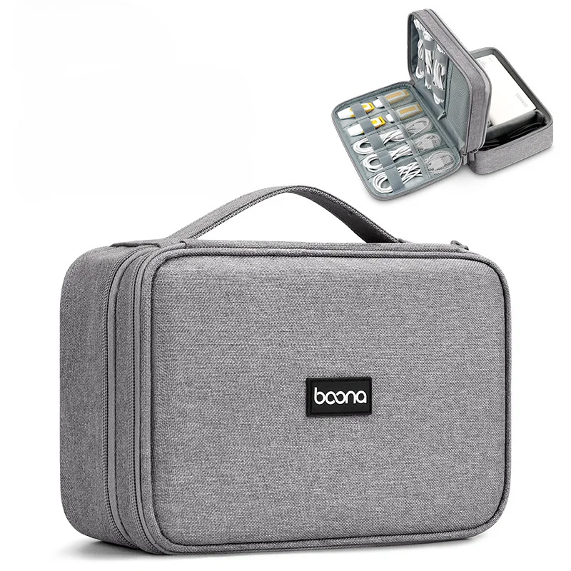

Large Capacity Travel USB Gadget Cable Bag Headphone Storage Box Data Cable Storage Bag Hard Disk Charger Power Bank Organizer