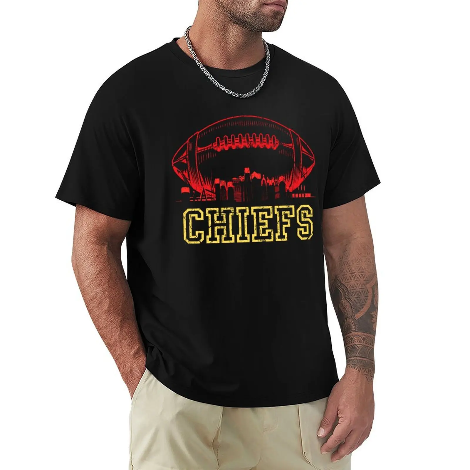 

chiefs kansas city football (Backgroud black) T-Shirt shirts graphic tees new edition mens t shirts casual stylish