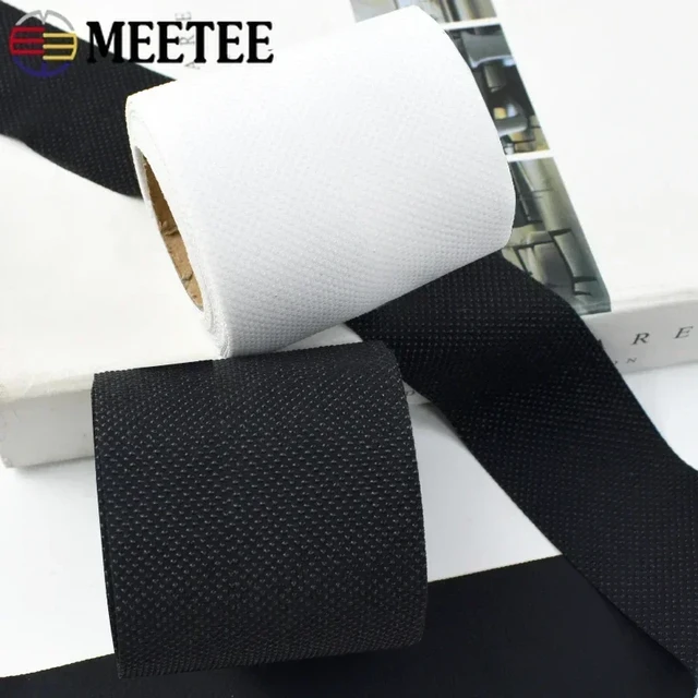 Meetee 2/4Meters 5cm Black White Nylon Polyester Non-slip Silicone Elastic  Band DIY Cloth Sewing Pants Belt Stretch Bands EB038