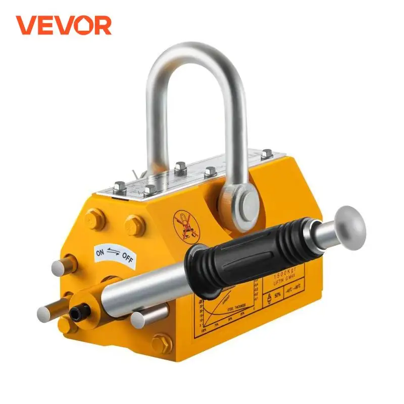 VEVOR 100Kg-2000Kg Steel Permanent Magnetic Lifter Neodymium Magnet Crane Hoist Lift Metal Suction Cup Construction Tools