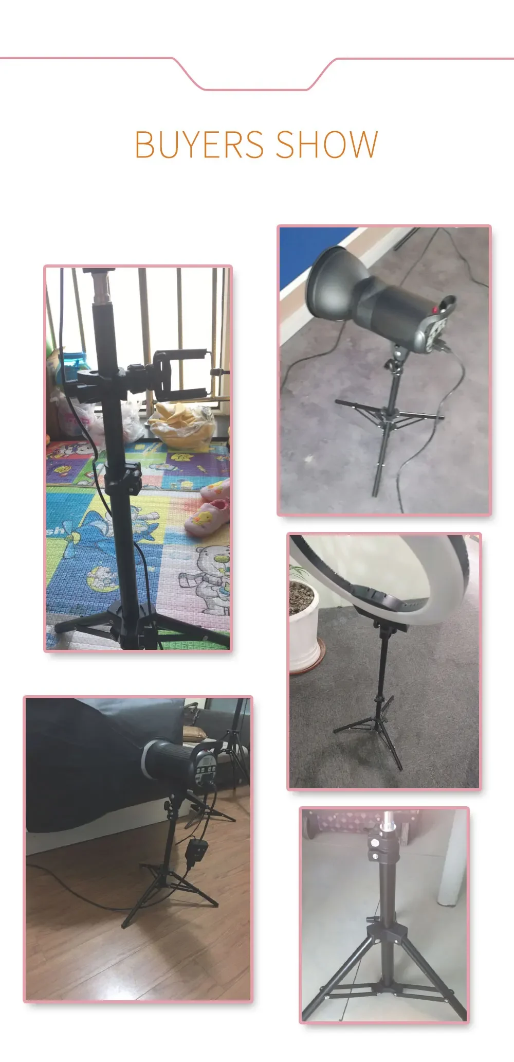 Description Picture 5 of itemScrew Head Light Stand Tripod 2m 1.7m  For Phone Selfie Stick Adjustable For Photo Studio Flashes Photographic Softbox