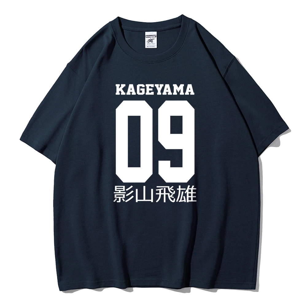 Kageyama Tobio Haikyuu Anime Print men Tees Shirt Short Sleeve Tops Leisure Street Tshirts Summer Breathable Cotton Mens Tshirts summer crop top