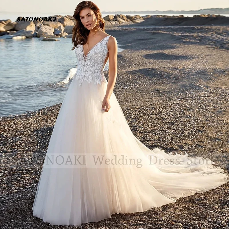 

Женское свадебное платье It's yiiya, белое кружевное платье с V-образным вырезом и открытой спиной на лето