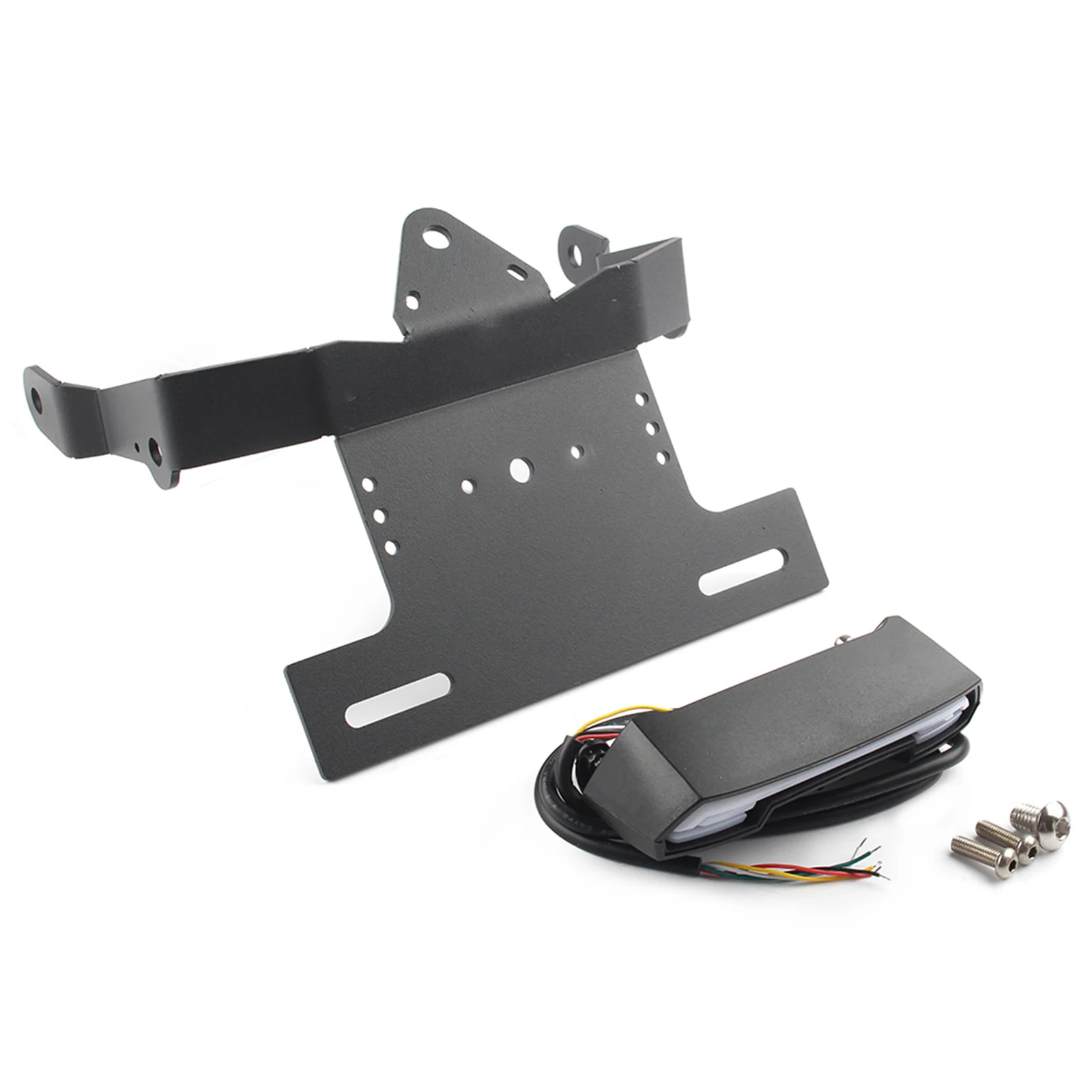 오토바이 테일 깔끔한 펜더 제거기 리어 브래킷 FLFB for Kawasaki Vulcan S 650 2015-2024 라이센스 플레이트 홀더 LED 라이트
