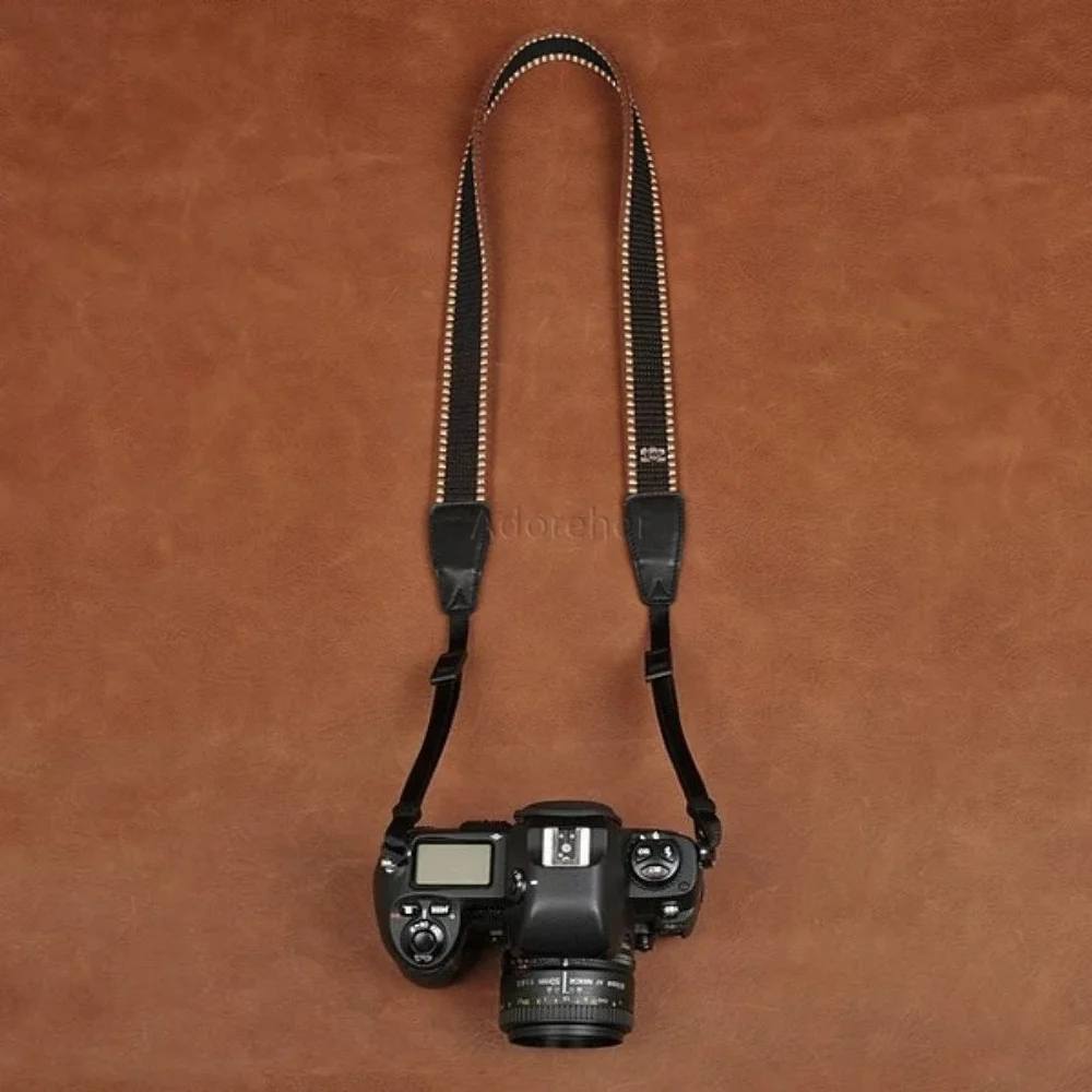 조절 가능한 카메라 넥 스트랩 빈티지 스타일 숄더 벨트 DSLR/미러리스 카메라와 호환되는 범용 카메라 넥 스트랩