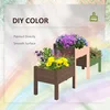 Wooden Planter、Flower shelf,Wood Planter Box-Coffee 5