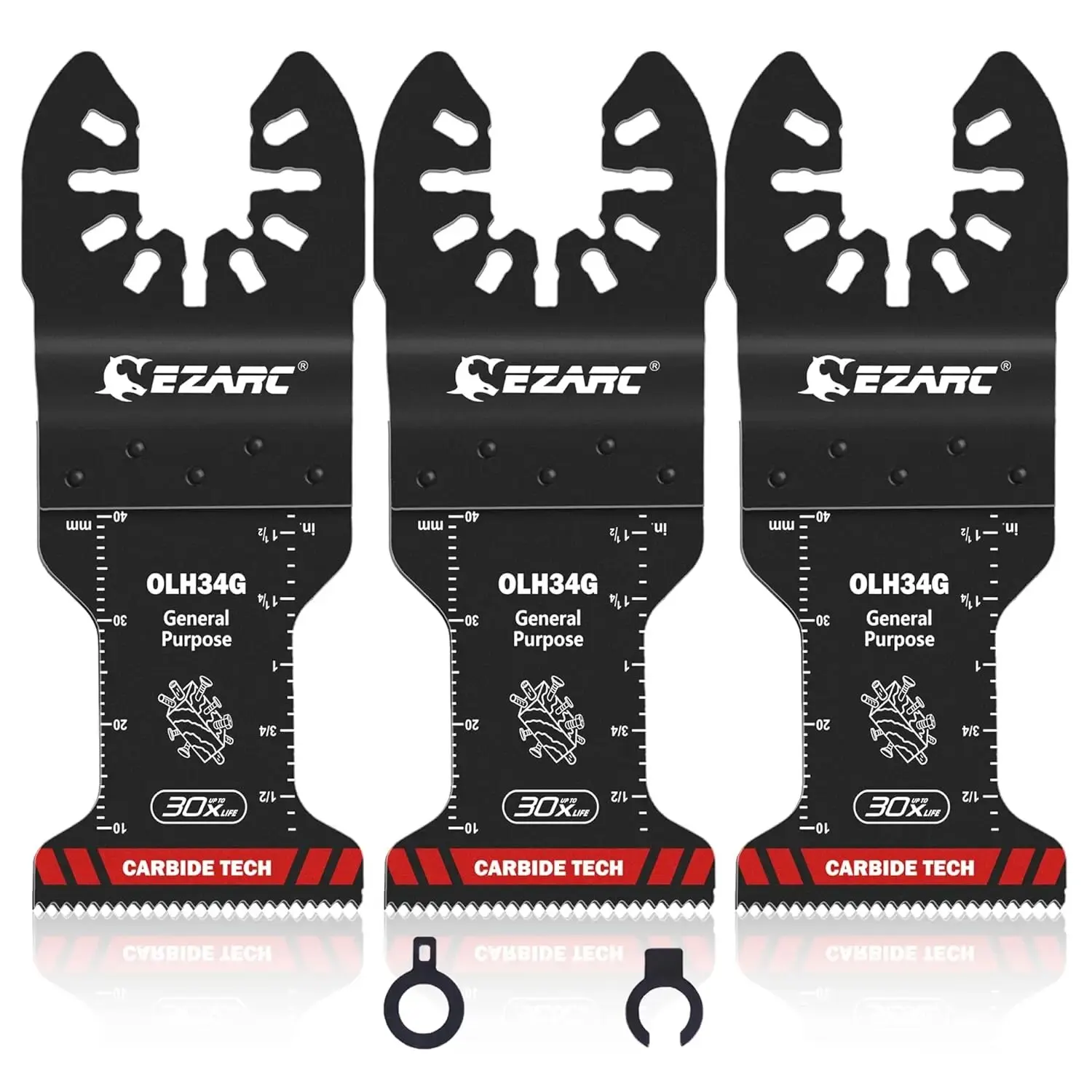 EZARC Carbide General Purpose Multitool Saw Blades with Quick Release