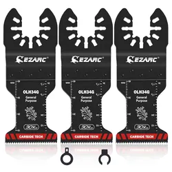 EZARC Carbide General Purpose Multitool Saw Blades with Quick Release - Metal Cutting (3PCS Carbide Sets)