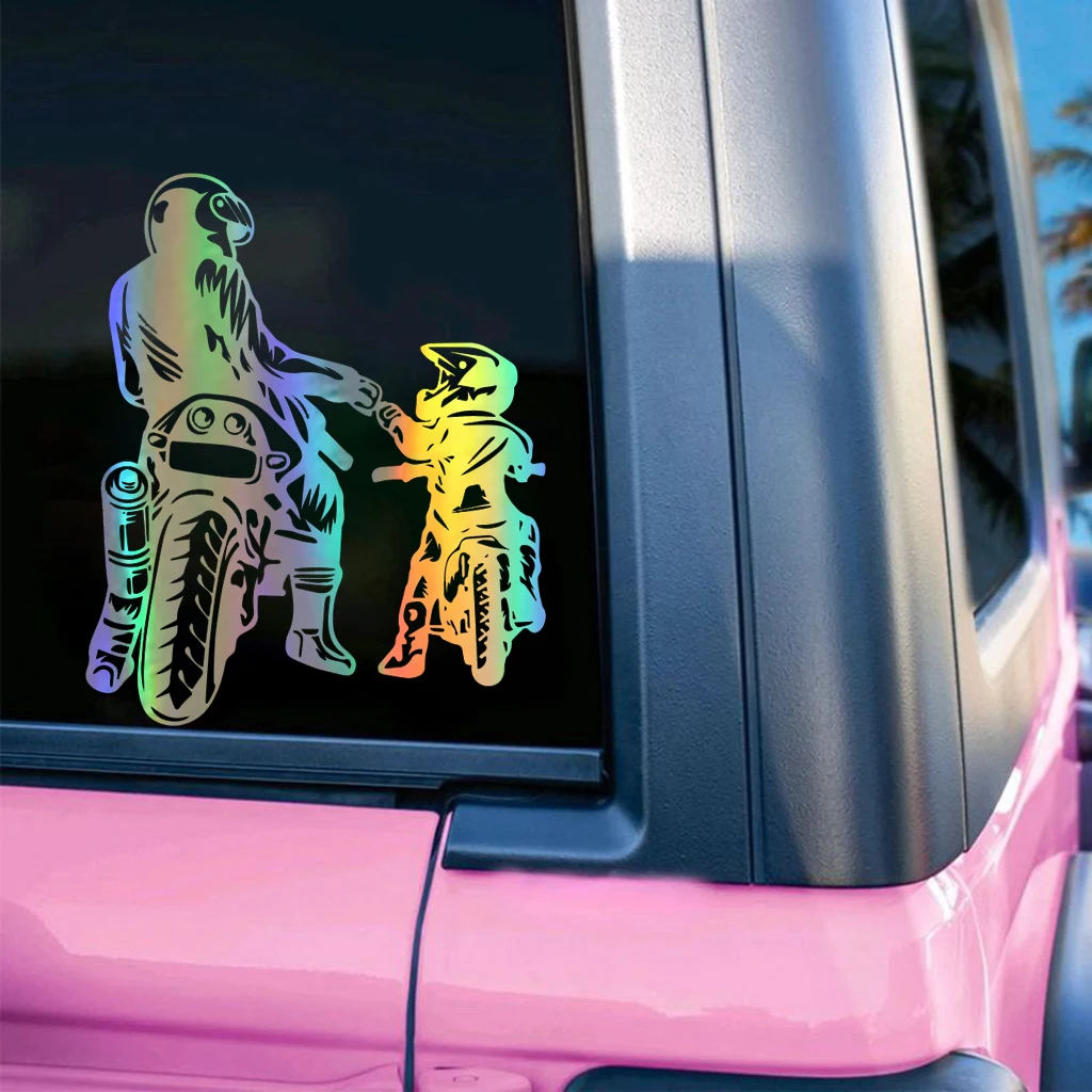 2x Vintage Venetian Motorcycle / Car Stickers – Multicolor Unbranded