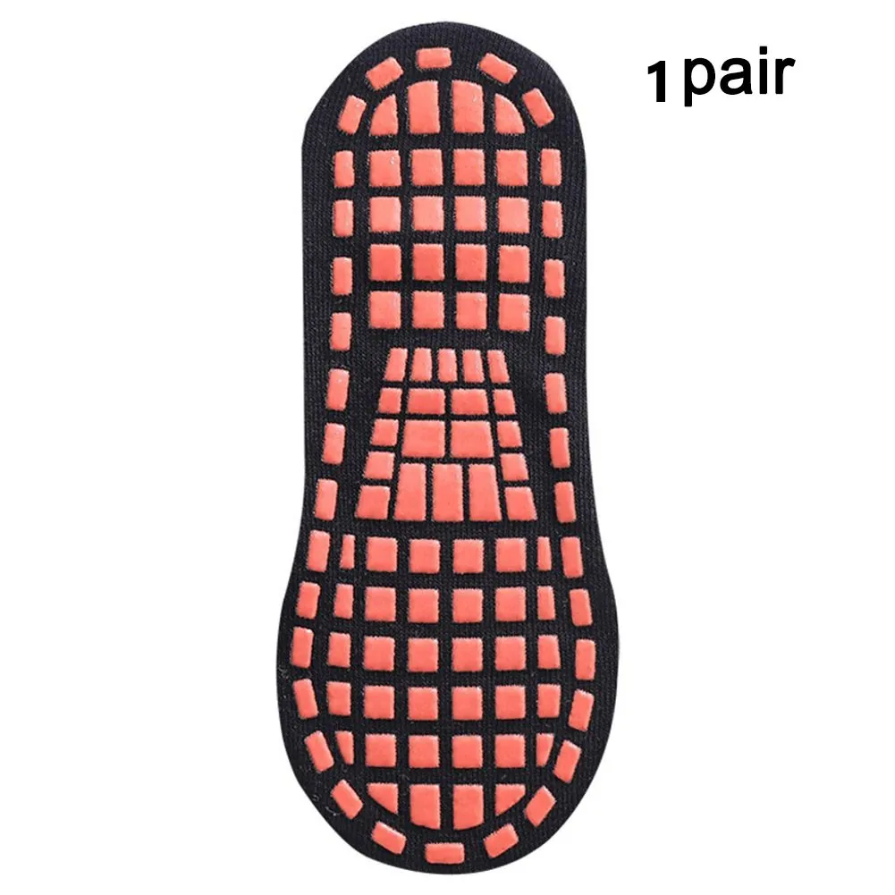 1/2 Pairs Trampoline Socks Winter Sports Yoga Cotton Non-Slip Kids Floor  Sock Warm Adult Men Women Summer Mesh Breathable