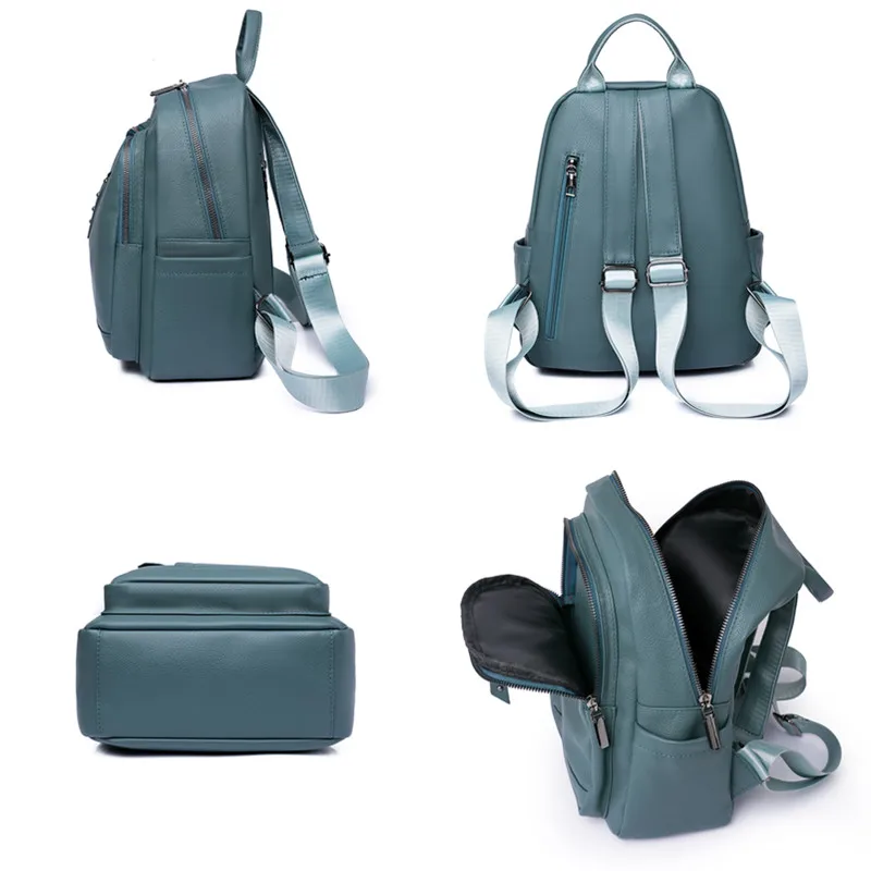 Zaino Donna In Ecopelle Nero – Borse A Zaino 2 In 1 Con Tracolla Rimovibile, Antifurto E Tasche Multiple, Perfetto Per Viaggio E Lavoro