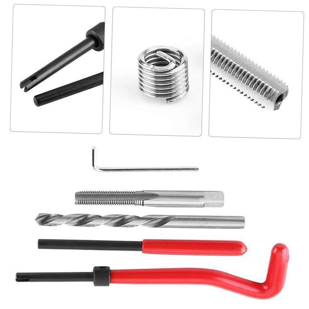 Metric Thread Repair Insert Kit 30Pcs M3 M4 M7 M9 M11 Helicoil Car Pro Coil Tool 304 Stainless Steel Auto Repair Tool Bag