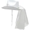 Bride White Cowboy Veil Hat Pearl Rhinestone Wedding Cowgirl Hat Bach Bachelorette Hen Party Bridal Shower Decoration Gift 2