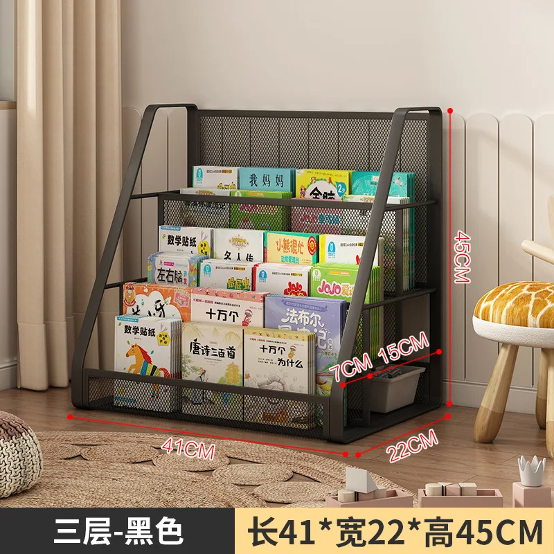 AOLIVIYA Hareketli Küçük Arabalı Kitaplık, Çocuklar İçin Resimli Kitaplıklar Saklama Rafı, Tekerlekli Yer Depolama Rafı